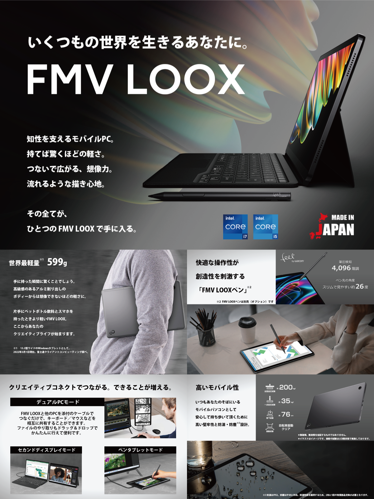 FMV LOOX　ペンタブレットやセカンドディスプレイとして「つなげられる」パソコン